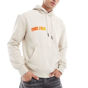 Nuevas Sudaderas con Capucha para Hombre de Alta Calidad, 100% Algodón, Color Sólido, con Cierre, Logotipo Personalizado Impreso, Talla Grande, 500GSM, Lavado a la Piedra, Otoño - Product Image 1