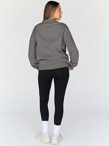 Sudadera de mujer de moda para Otoño Invierno Streetwear cuello alto suéter cálido - Product Image 3