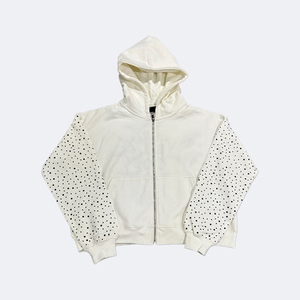 Qualité supérieure Dernière conception hommes poids lourd strass fermeture éclair sweats à capuche nouveauté surdimensionné hommes sweats à capuche 100% coton respirant - Product Image 5