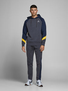 Ensemble 2 pièces de survêtements pour hommes avec logo personnalisé et fermeture éclair pulls à capuche ensembles de jogging en polaire pour hommes vêtements de sport de gymnastique tenues d'entraînement - Product Image 2
