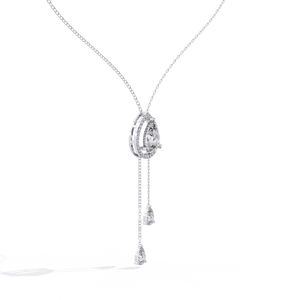 Collier en diamant rond cultivé en laboratoire pour femmes, or 18 carats, 1,81 ct, accessoire de mariage - Product Image 6