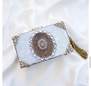 Boîte à bijoux d'embrayage en résine de nacre de haute qualité pour mariage ar prix de gros par artisanat de luxe - Product Image 1