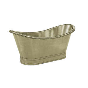 Bañera de Cobre de Diseño Personalizado con Interior Niquelado, Incluye Grifo, Estilo Moderno, de Uso Independiente - Product Image 1