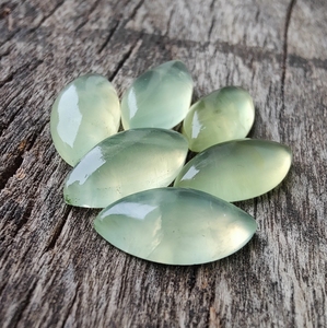 Cabochon de prehnite naturelle de qualité AAA vert marquise en forme de pierre précieuse en vrac calibrée pour bijoux - Product Image 5