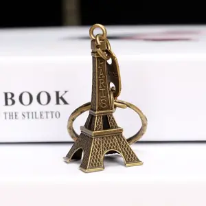 Paris cổ điển tháp Eiffel Keychain kim loại sắt tháp Móc Chìa Khóa Xe móc khóa túi Mặt dây chuyền phụ kiện pháp quà lưu niệm quà tặng Keychain