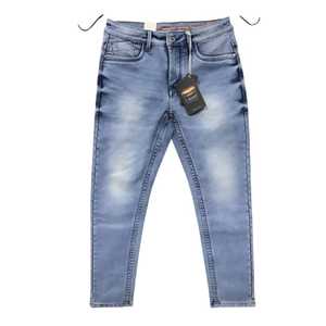 Personalizado Tallas grandes 98% Algodón 2% Spandex Hombres Invierno Cristal Casual Straight Cowboy Jeans Alta calidad Lujo Denim - Product Image 1