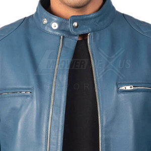 Veste en cuir pour hommes Automne hiver Veste en cuir pour hommes de meilleure qualité Veste en cuir véritable pour hommes - Product Image 5