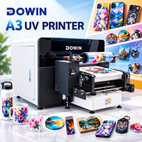 Printer UV DTF Desktop Kompak A3 Roll to Roll Flatbed Lebar Cetak 300mm untuk Bahan Datar TPU Pencetakan Kustom