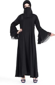 2024 ISLAMIC CLOTHING CARDIGAN ABAYAS DUBAI MODEST DESIGN LONG SLEEVE ABD PINK SCARF BLACK ABAYA WOMEN DREES NEW LATEST DESIGN - Product Image 2