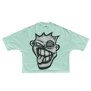 Custom Acid Wash Heavyweight Distressed 100% algodón 250 Gsm Cropped Boxy Fit camiseta de gran tamaño Boxy Drop Shoulder camiseta - Product Image 2