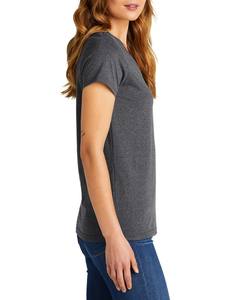 Camiseta de yoga en blanco de gran tamaño de verano al por mayor, camiseta lisa recortada para mujer, Camiseta de algodón de alta calidad con cuello en V - Product Image 3