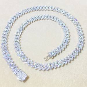 สร้อยคอโมอิสซาไนต์ VVS ทรงรักรูปหัวใจ ประดับขอบเพชร ทอง 14K เงินสเตอร์ลิง ได้รับการรับรองจาก IGI ดีไซน์ทันสมัย หรูหรา สวยงาม สร้อยคอแบบสั่งทำพิเศษ - Product Image 1