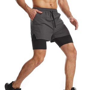 Pantalones cortos para correr 2 en 1 para hombre Pantalones cortos de compresión de entrenamiento Grym atléticos de secado rápido - Product Image 1