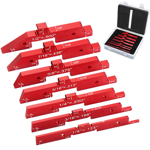 7Pcs Blok Pengatur Presisi & Pengukur Tinggi dari Aluminium Alloy untuk Industri & DIY, OEM/ODM untuk Aksesoris Meja Router dan Gergaji - Product Image 1