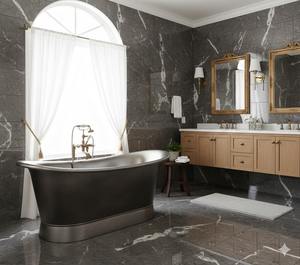 Bañera Independiente Moderna Hecha a Mano de Acero Inoxidable Pulido 1700x700x720mm Ecológica Segura Fabricante de Marca Privada - Product Image 2