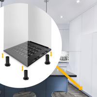 Base de Ventilación de Plástico Negro Emuca para Refrigeradores Integrados, Grosor del Panel de 16 mm, Modelo Compatible 8007117, Hecho en España
