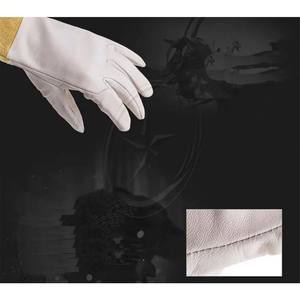Welding Work Gloves TIG <b>Welder</b> Soft Sensitive 34 Cm(13) Goatskin <b>Arc</b> Cowhide Cuff CE High Quality Leather Gloves From Pakistan - Product Image 6