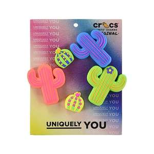 Crocs Jibbitz Elevated Lights Up Cacti, lot de 5 breloques pour chaussures, décorations multicolores en plastique pour sabots, unisexe, accessoires authentiques - Product Image 4