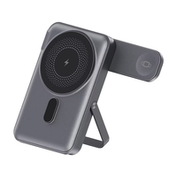 Banque d'alimentation sans fil 3 en 1 10000mAh avec béquille, support magnétique pour téléphone, mini portable, charge rapide 22,5W, affichage LED, charge rapide