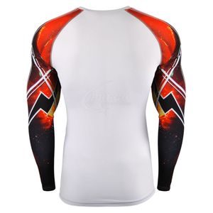 Créez votre propre rashguard MMA personnalisé pour homme, manches longues, coupe ajustée, respirant, séchage rapide, col rond, vêtements d'entraînement - Product Image 3