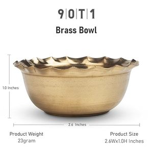 ชามผสมทองเหลืองทรงกลมสำหรับตีสลัดไข่ตกแต่งและห้องครัว - Product Image 2