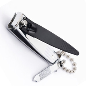 Coupe-ongles professionnel en acier inoxydable noir, mini coupe-ongles porte-clés, lime à ongles, outil de manucure et pédicure, large - Product Image 4