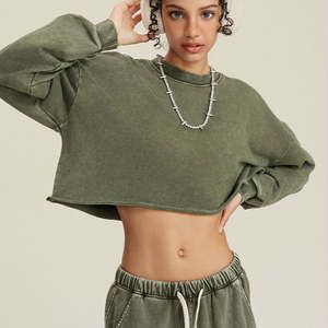 Sudadera de Mujer para Otoño/Invierno, Informal, Lisa, con Logotipo Frontal, Cálida, Premium, Estilo Urbano, Nuevo Diseño ODM, 100% Algodón - Product Image 1