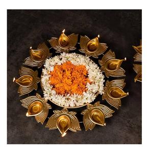 Vajilla accesorios Metal Urli Diya paquete de 3 con latón para decoración Interior del hogar Diwali Bowl Diya para decoración del hogar - Product Image 5