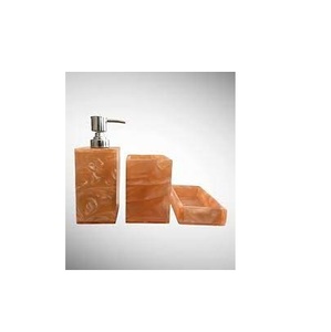 Juego de accesorios de baño de resina de lujo dorado con botella de lavado a mano para inodoro muestra gratis para uso doméstico - Product Image 5