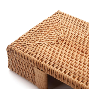 กล่องทิชชู่ทำจากไม้ไผ่ทรงสี่เหลี่ยมผืนผ้าถาดใส่กระดาษทิชชู่หวายสำหรับรับประทานอาหารในครัว - Product Image 3