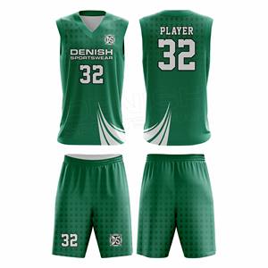 Maillots de basket-ball réversibles personnalisés pour hommes adultes ensembles de shorts technique imprimée respirante à séchage rapide de haute qualité utilisation estivale 100% - Product Image 1