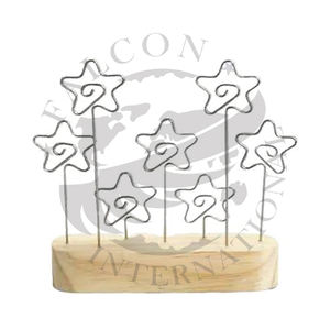 ขาตั้งคลิปหนีบกระดาษทำจากโลหะรูปหัวใจดาวสไตล์ธุรกิจสุดสร้างสรรค์ - Product Image 1