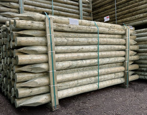 Estacas de madera puntiagudas duraderas de 2-3m de longitud para suministros de jardín, cercado, soporte para árboles, paisajismo, construcción, marcado de cimientos - Product Image 5