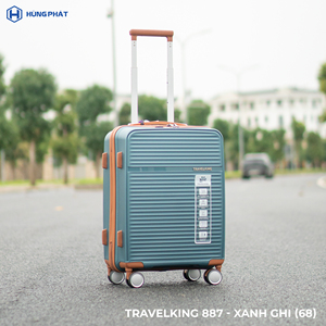 In Stock 887 Pp <b>Suitcases</b> Size 20 24 28'' <b>Suitcases</b> Luggage Set Double Silent Wheels <b>Trolley</b> Bag Luggage Hung Phat Wholesaler - Product Image 2