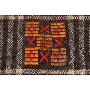 2x8.1 ft Turkish Rug, Kilim Rug, <b>Brown</b> Floral Rug <b>Wool</b> - Product Image 5