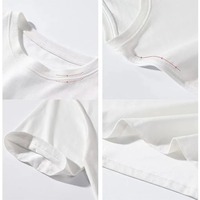 T-shirt unisexe de luxe surdimensionné 100 % coton, tricoté uni, 180 grammes, écologique, respirant, imprimé sérigraphié personnalisé