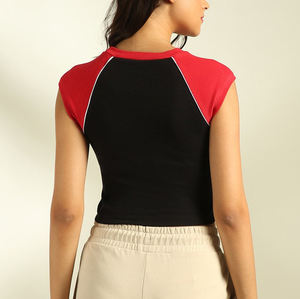 Style de luxe Offre Spéciale bonne qualité T-shirt haut court pour femmes séchage rapide taille et couleur personnalisées Street Wear T-shirt haut court pour femmes - Product Image 2