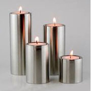 High Quality Home & Garden <b>Decor</b> Silver Color Metal Candle Pillar Wax Scented Candle <b>Jar</b> - Product Image 2