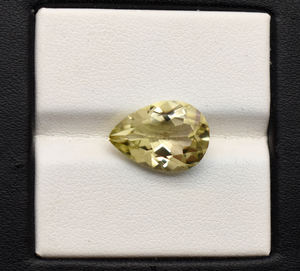 Pierre précieuse en quartz citron naturel de 14 x 10 mm, quartz citron jaune, taille poire, fabrication de bijoux, pierre précieuse en vrac de 4,60 carats pour bijoux - Product Image 1