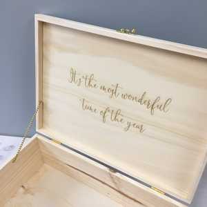 Hinged <b>Christmas</b> Keepsake Storage <b>Box</b> - Product Image 6