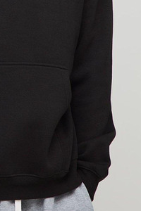 À la mode Design personnalisé noir surdimensionné impression florale sweat à capuche unisexe séchage rapide coton lourd mélangé Streetwear hommes sweats à capuche - Product Image 5