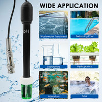 Électrode pH avec connecteur BNC et câble de 300 cm |   Sonde de capteur de remplacement pour moniteur et contrôleur de pH, plage 0-14 (OEM)