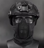 Couvre-chef tactique Masque CS Jeu de tir sur le terrain Maille d'acier Masque d'entraînement en polyester intégral Jeu de guerre Masque souple