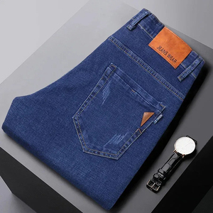 Jeans décontractés amples de qualité supérieure pour hommes, pantalons techniques lavés, boutons les plus demandés, nouveauté, respirants et solides - Product Image 5