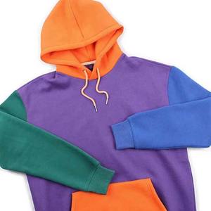 Precio al por mayor invierno hombres 100% algodón manga larga pulóver sudaderas con capucha nuevo diseño básico contraste Color bordado - Product Image 3