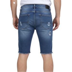 กางเกงยีนส์ขาสั้นทรงตรงสำหรับผู้ชาย สีซีดแบบวอชไลท์ เอวกลาง  สามารถปรับแต่งสีและขนาดได้ตามต้องการ - Product Image 3