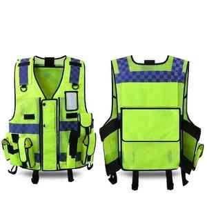 Customized High Visibility <b>Reflective</b> 2025 Safety <b>Vest</b> Yellow <b>Reflective</b> <b>Vest</b> With Custom Strip Construction <b>Vest</b> for Men Women - Product Image 3