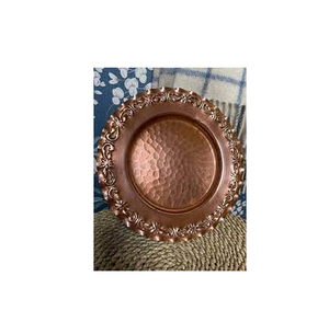 Assiette à dîner chargeur en cuivre assiette de chargeur de mariage motif papillon ensemble d'assiettes à dîner pour la maison et produit Offre Spéciale - Product Image 1