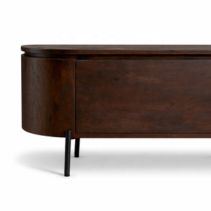 Shant - Solid Mango Wood TV <b>Unit</b> | Japandi (<b>Floating</b>) Lowboard Living Room Furniture | Storage Cabinet Multi Size Colors - Product Image 3