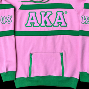 Sudadera con capucha unisex para otoño, color rosa, 100% algodón tejido, logotipo universitario, fraternidad, anticontracción, de talla grande, transpirable, respetuoso con el medio ambiente - Product Image 4